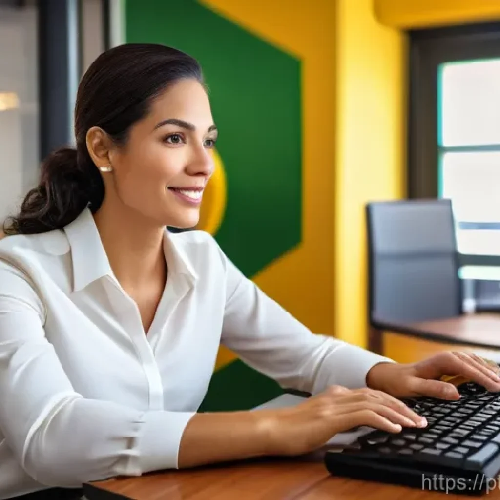 통번역사 프리랜서 통역사 관리 - **Prompt:** A vibrant, highly detailed illustration depicting a Brazilian female professional transl...